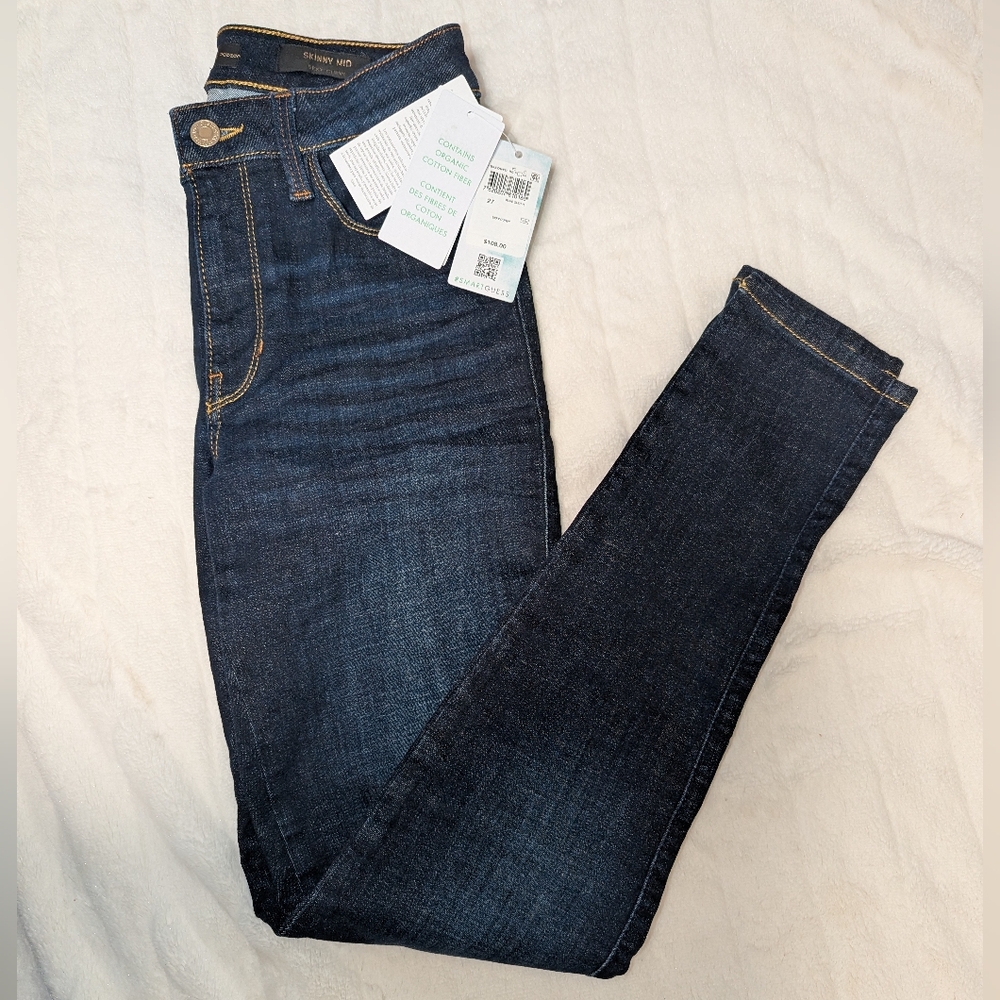 Dark Blue Women's Jeans - Guess Ultimate Stretch, Mid-rise